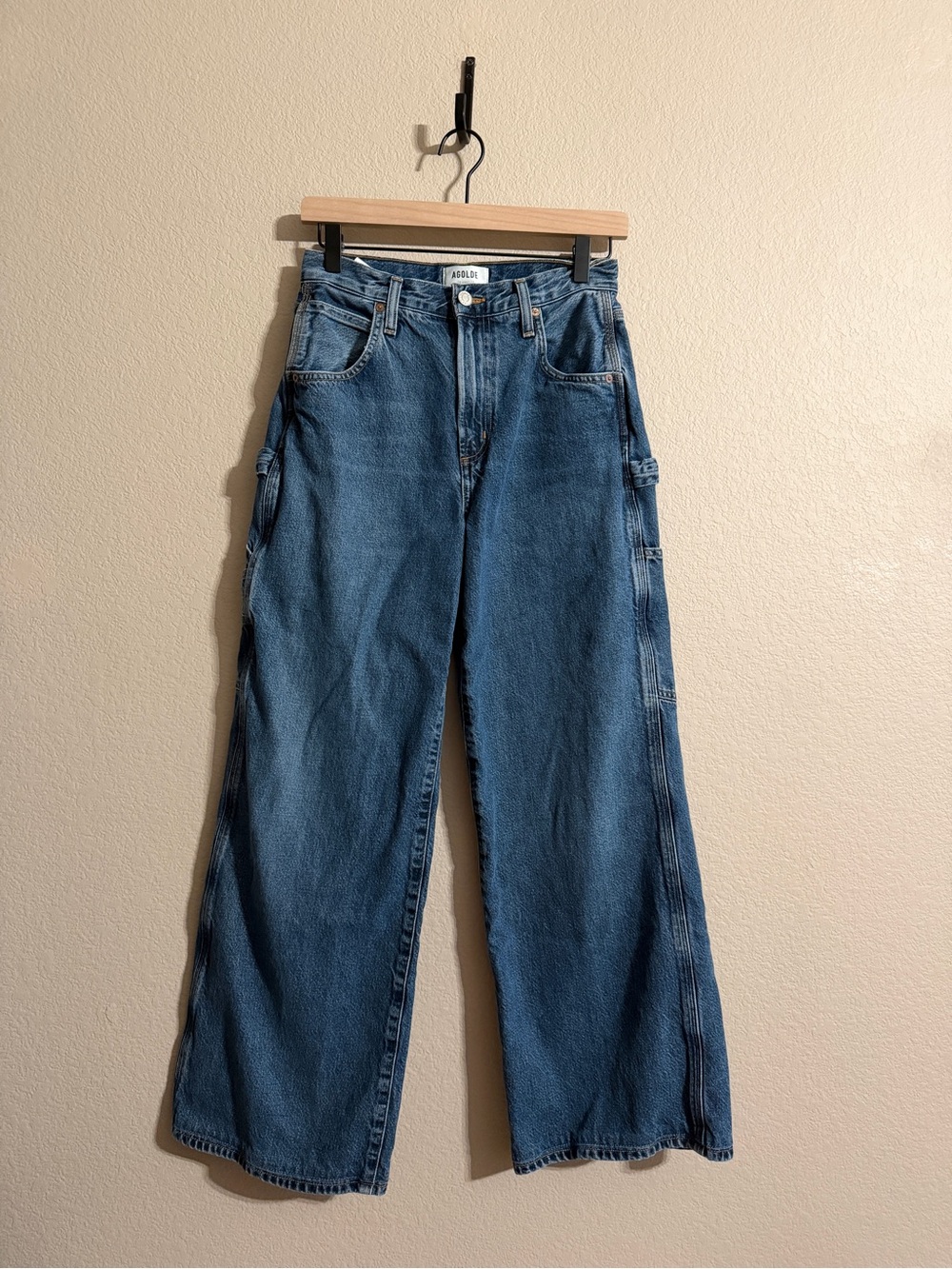 Agolde Wide-Leg Carpenter Jeans - Denim Blue
